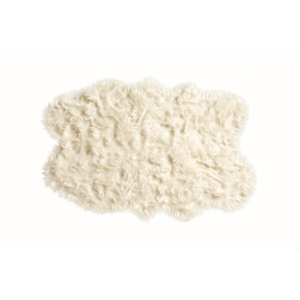 Homeroots 4 x 6 in. Sheepskin Rug - Off White 317187 - main